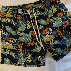 J Crew Original Swim Trunks | Tropical Floral Print w/Liner